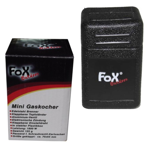 Fox Outdoor, gas cooker, in a sturdy plastic box